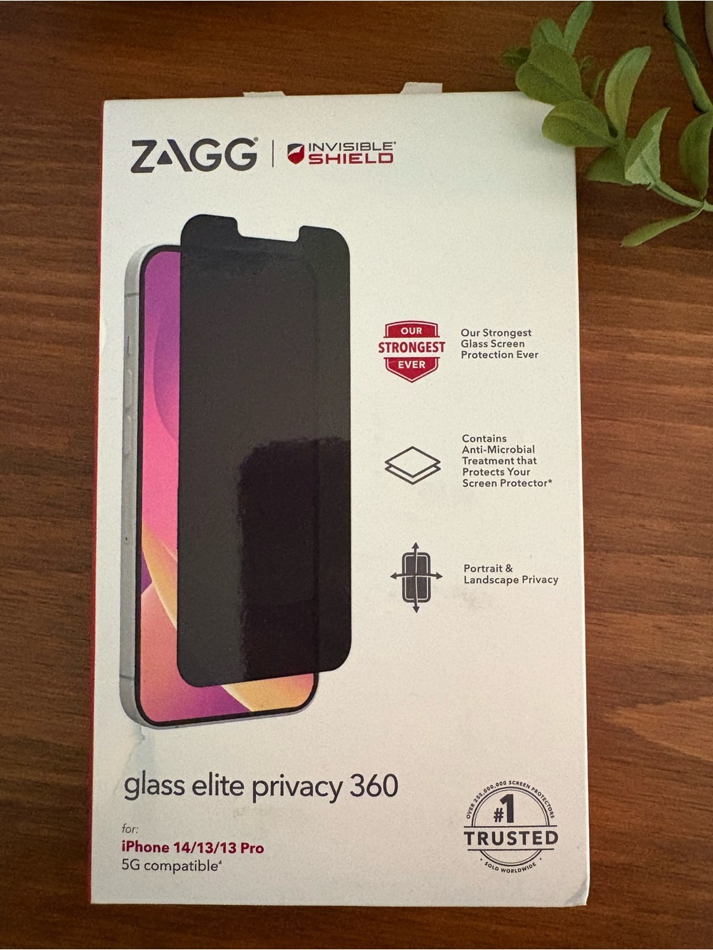 ZAGG InvisibleShield Glass Elite Privacy 360 Screen Protector - Black